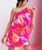 DESERT EXPRESS WOVEN SATIN MINI DRESS