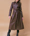 WHAT A WONDERFUL DAY LEATHER MIDI COAT