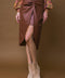 CHOOSE US LEATHER MIDI SKIRT