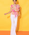 FADED VIEW WOVEN TOP