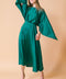 CAUGHT FEELINGS WOVEN MIDI DRESS
