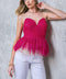 MUCH LOVE FUCHSIA WOVEN TOP