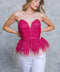 MUCH LOVE FUCHSIA WOVEN TOP