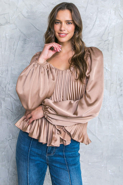 NO MORE DRAMA WOVEN TOP