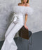 A POWER MOOD WHITE DENIM JUMPSUIT