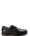 Men's Black Pebbled Leather Lace-Up Shoes - Wessi