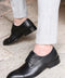 Men's Black Leather Oxford Dress Shoes - Wessi