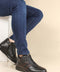 Men's Black High-Top Leather Sneakers with Vegan Furry Lining - Wessi