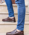 Elegant Men's Brown Leather Slip-On Loafers - Wessi