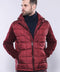 Hooded Burgundy Coat Jacket - Wessi