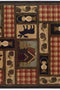 Flourish Decorative Rug - Red / Brown / Gray / Black