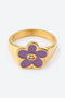 Lavender Smiley Flower Ring