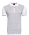 Light Grey Plaid Zippered Knitted Polo T-Shirt | Wessi