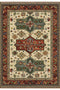 Medalia Area Rug - Cream. Burnt Red. Sage Green. Orange