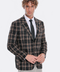 Plaid Slim Fit Black Men Blazer - Wessi