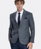 Checked Navy Blue Men Blazer - Wessi