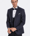 Navy Blue Vested Tuxedo - Wessi