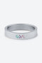 Silver Enamel Highs and Lows Ring