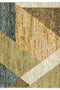 Flourish Contemporary Rug - Denim Blue / Tan / Rust / Cream / Brown