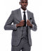 Striped Grey Double Breasted Suit - Wessi