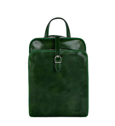 Women's Convertible Leather Backpack Shoulder Bag - Clarissa