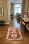 Hand-Knotted Vegetable Dye Kazak Rug from Pakistan, size 2' 8" x 3' 9"