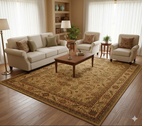 Sultanabad 100% wool Hand Made Rug - size 9" x 12" (P)