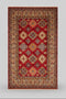 Hand-Knotted Vegetable Dye Kazak Rug from Pakistan, size 7' 11" x 10"