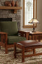 Mission Spindle Stool - Quarter Sawn Oak & Leather