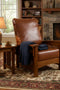 Craftsman-Mission Leather-Oak Morris Arm Chair-Russet Brown-RB-2