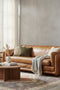 Waco Rustic Modern Sofa - Light Brown Leather