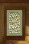 Arts & Crafts Mission Oak Framed Art with Blue Birds Amongst Roses