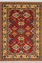 Hand-Knotted Vegetable Dye Kazak Rug from Pakistan, size 8" x 10"
