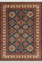 Hand-Knotted Vegetable Dye Kazak Rug from Pakistan, 8' 2" x 10' 10"