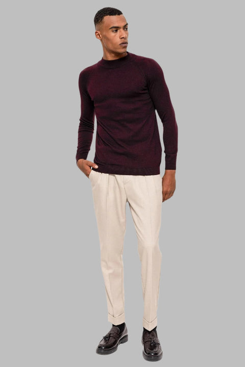 Men's Damson Half Turtleneckneck Knitwear - Wessi