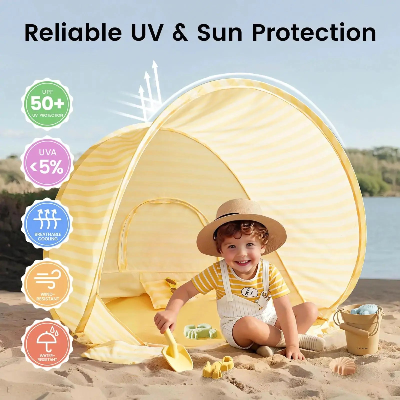 Tiny Land® One-Stop Beach Toy & Tent Set
