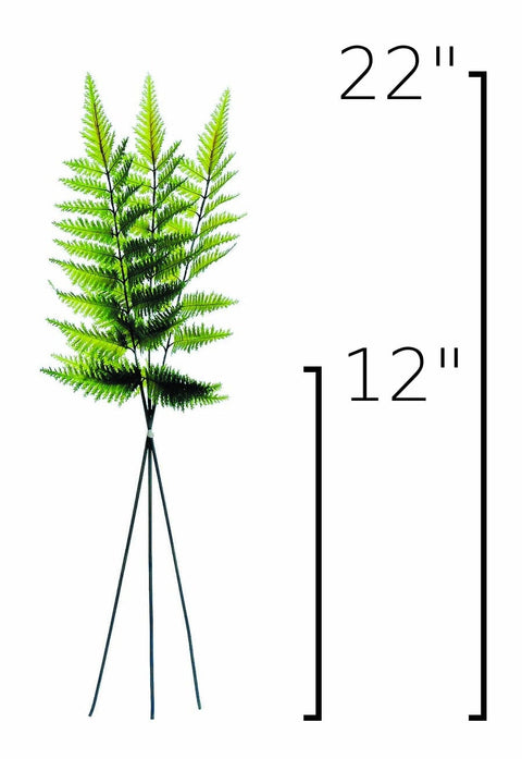 22" Faux Forest Fern Stem Bundle