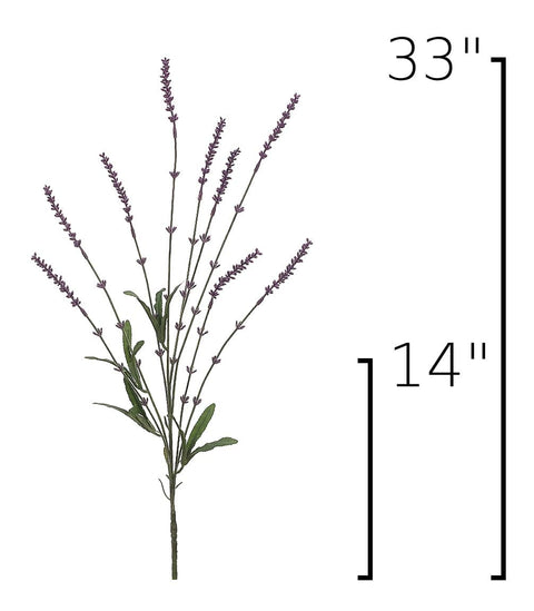 33" Faux Lavender Stem