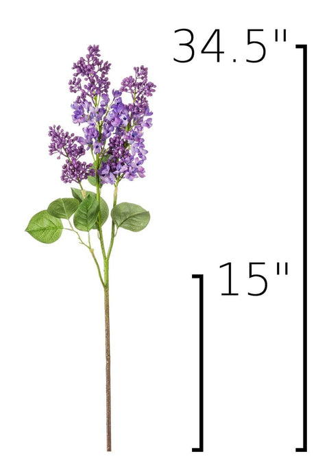 34.5" Faux Purple Lilac Stem