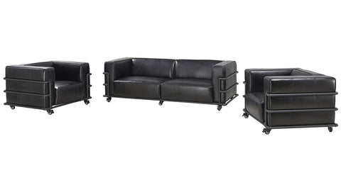 Henry Industrial Modern Leather Sofa (2 Colors Available)