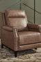 Echelon Collection Genuine Leather Recliner Chair - Light Brown