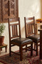 Set of 2 - Mission Oak & Leather Slat Back Dining Chair #401