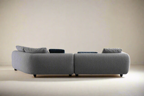 Luna Collection Modern Sectional Fabric Sofa – 154"