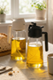 2-Pack 16oz 2-in-1 Glass Olive Oil Sprayer & Dispenser