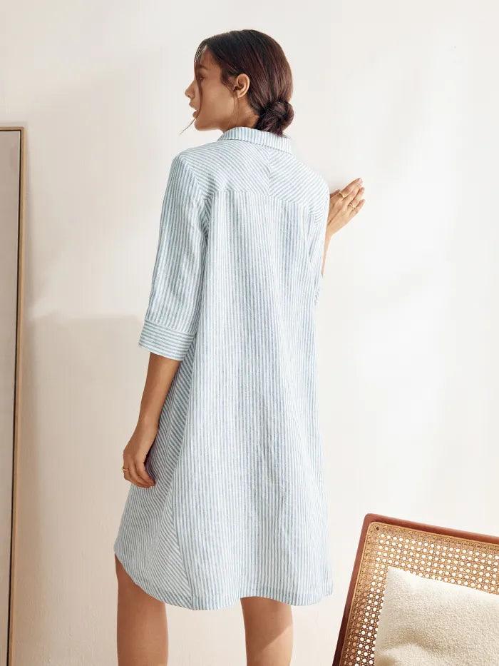 100% Linen Shirt Dress