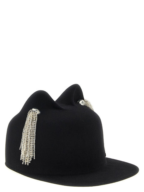Maison Michel Jamie Hat With Crystals