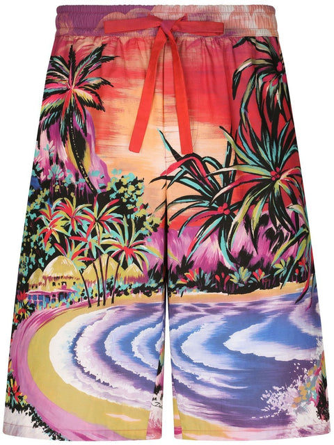 Dolce & Gabbana graphic-print bermuda shorts