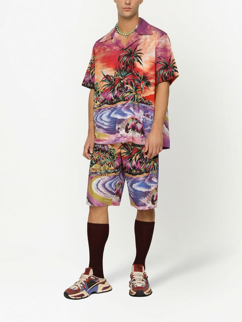 Dolce & Gabbana graphic-print bermuda shorts