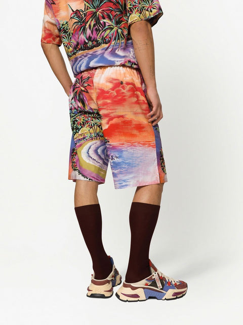 Dolce & Gabbana graphic-print bermuda shorts