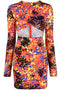 Dsquared2 Printed cut-out short dress